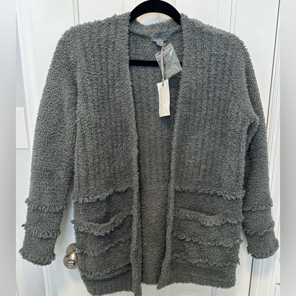 NWT Barefoot Dreams Boardwalk Cardigan in Agave Green size XS
